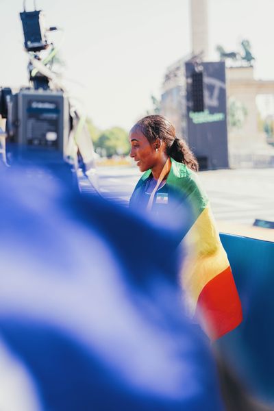 Amane Beriso Shankule (ETH/Ethiopia) on Day 8 of the World Athletics Championships Budapest 23 at the National Athletics Centre in Budapest, Hungary on August 26, 2023.