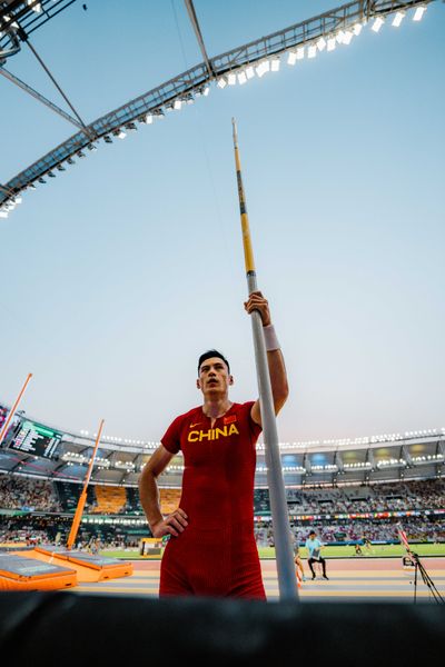 Jie Yao (CHN/Pr Of China) during the Pole Vault on Day 8 of the World Athletics Championships Budapest 23 at the National Athletics Centre in Budapest, Hungary on August 26, 2023.