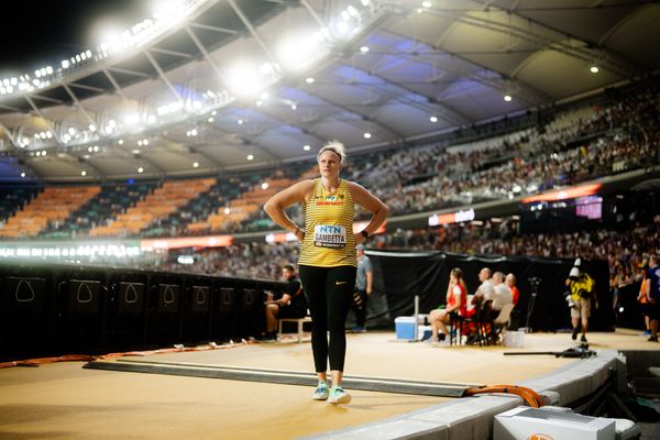 Sara Gambetta (GER/Germany) during the Shot Put on Day 8 of the World Athletics Championships Budapest 23 at the National Athletics Centre in Budapest, Hungary on August 26, 2023.