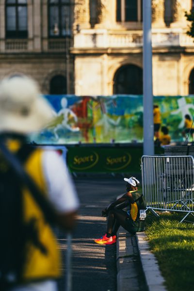 Melikhaya Frans (RSA/South Africa) during the Marathon on Day 9 during the World Athletics Championships Budapest 23 at the National Athletics Centre in Budapest, Hungary on August 27, 2023.