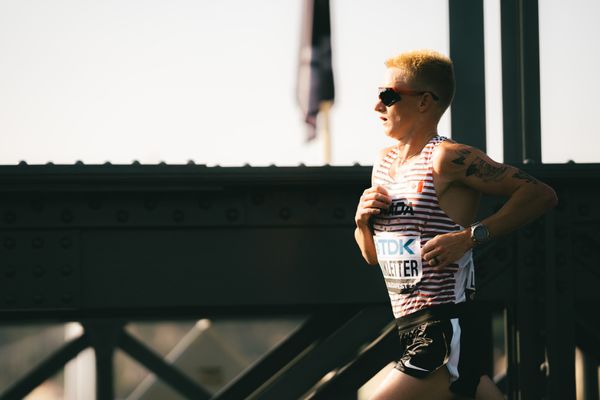 Rory Linkletter (CAN/Canada) during the Marathon on Day 9 during the World Athletics Championships Budapest 23 at the National Athletics Centre in Budapest, Hungary on August 27, 2023.