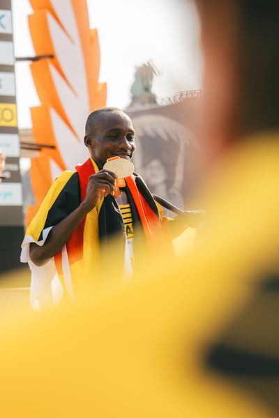 Victor Kiplangat (UGA/Uganda) on Day 9 during the World Athletics Championships Budapest 23 at the National Athletics Centre in Budapest, Hungary on August 27, 2023.