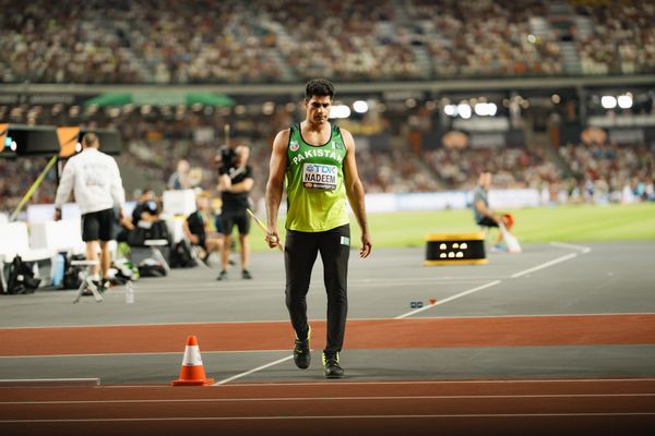 Arshad Nadeem (PAK/Pakistan) on Day 9 of the World Athletics Championships Budapest 23 at the National Athletics Centre in Budapest, Hungary on August 27, 2023.