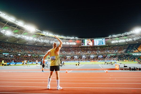 Julian Weber (GER/Germany) during the Javelin Throw Final on Day 9 of the World Athletics Championships Budapest 23 at the National Athletics Centre in Budapest, Hungary on August 27, 2023.