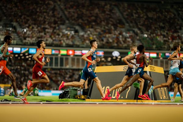 Jakob Ingebrigtsen (NOR/Norway) during the 5000 Metres on Day 9 of the World Athletics Championships Budapest 23 at the National Athletics Centre in Budapest, Hungary on August 27, 2023.