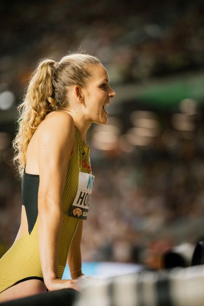 Christina Honsel (GER/Germany) during the High Jump on Day 9 of the World Athletics Championships Budapest 23 at the National Athletics Centre in Budapest, Hungary on August 27, 2023.