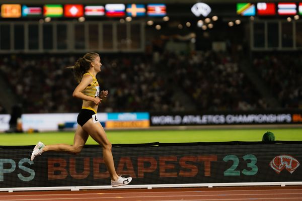 Olivia Gürth (GER/Germany) during the 3000 Metres Steeplechase on Day 9 of the World Athletics Championships Budapest 23 at the National Athletics Centre in Budapest, Hungary on August 27, 2023.