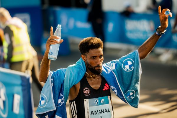 Amanal Petros (GER/Germany) am 24.09.2023 beim Berlin Marathon in Berlin