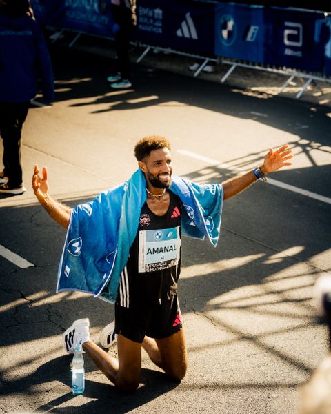 Amanal Petros (GER/Germany) am 24.09.2023 beim Berlin Marathon in Berlin