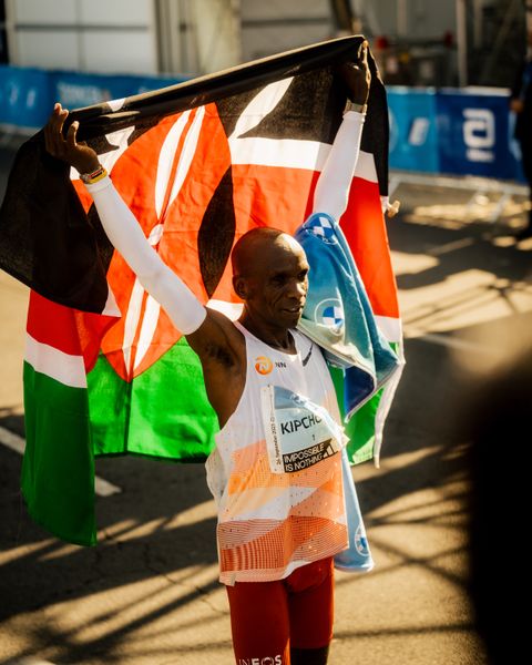 Eliud Kipchoge (KEN/Kenya) am 24.09.2023 beim Berlin Marathon in Berlin