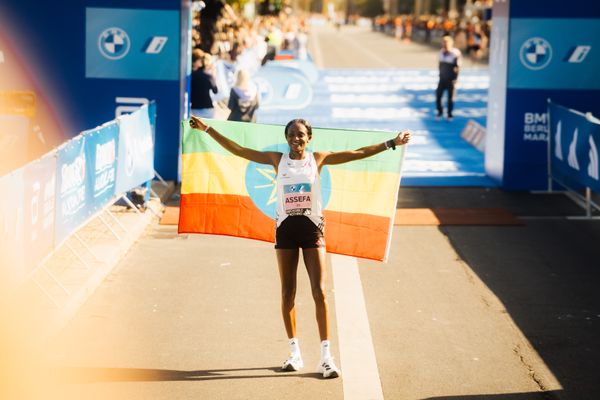 Tigst Assefa (ETH/Ethiopia) am 24.09.2023 beim Berlin Marathon in Berlin