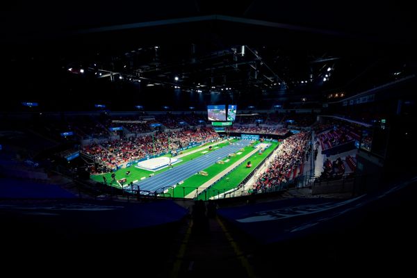 Der PSD Bank Dome beim 4. ISTAF INDOOR Düsseldorf am 04.02.2024 im PSD Bank Dome in Düsseldorf