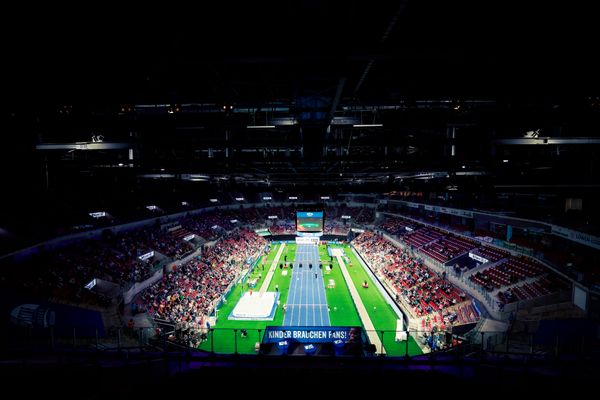 Der PSD Bank Dome beim 4. ISTAF INDOOR Düsseldorf am 04.02.2024 im PSD Bank Dome in Düsseldorf