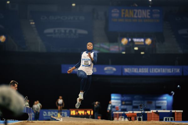 Esraa Owis (EGY) beim 4. ISTAF INDOOR Düsseldorf am 04.02.2024 im PSD Bank Dome in Düsseldorf