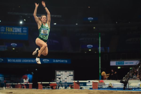 Noor Vidts (BEL) im Weitsprung beim 4. ISTAF INDOOR Düsseldorf am 04.02.2024 im PSD Bank Dome in Düsseldorf