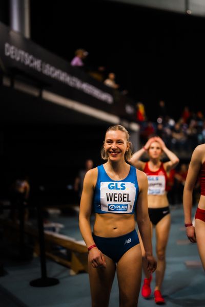 Nele Weßel (TV Waldstraße Wiesbaden) am 17.02.2024 während den 71. Deutschen Leichtathletik-Hallenmeisterschaften in der QUARTERBACK Immobilien ARENA in Leipzig