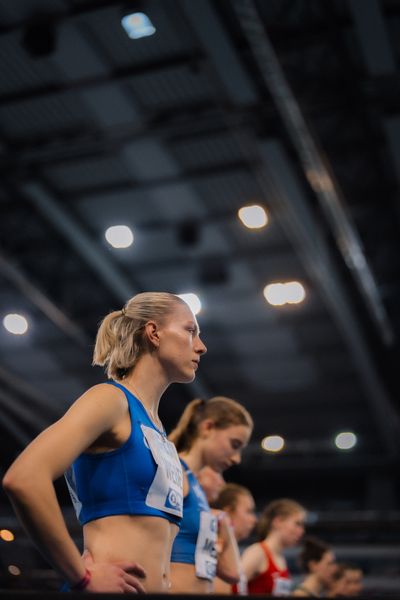 Nele Weßel (TV Waldstraße Wiesbaden) am 17.02.2024 während den 71. Deutschen Leichtathletik-Hallenmeisterschaften in der QUARTERBACK Immobilien ARENA in Leipzig