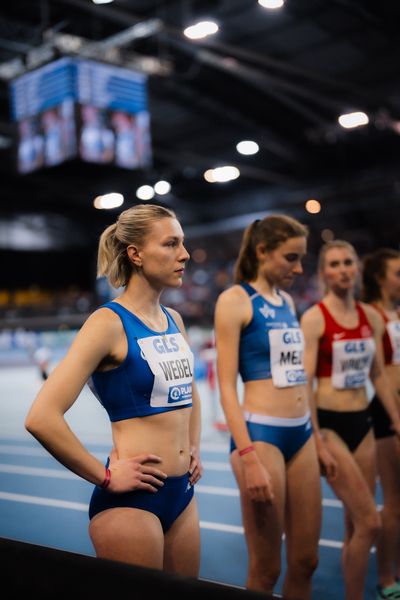 Nele Weßel (TV Waldstraße Wiesbaden) am 17.02.2024 während den 71. Deutschen Leichtathletik-Hallenmeisterschaften in der QUARTERBACK Immobilien ARENA in Leipzig