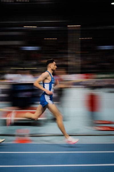 Marius Probst (TV Wattenscheid 01) am 17.02.2024 während den 71. Deutschen Leichtathletik-Hallenmeisterschaften in der QUARTERBACK Immobilien ARENA in Leipzig