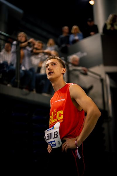 Artur Beimler (Braunschweiger Laufclub) am 17.02.2024 während den 71. Deutschen Leichtathletik-Hallenmeisterschaften in der QUARTERBACK Immobilien ARENA in Leipzig