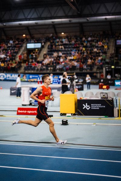 Artur Beimler (Braunschweiger Laufclub) am 17.02.2024 während den 71. Deutschen Leichtathletik-Hallenmeisterschaften in der QUARTERBACK Immobilien ARENA in Leipzig