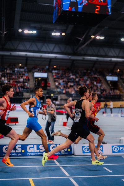 Florian Zittel (TV Wattenscheid 01) am 17.02.2024 während den 71. Deutschen Leichtathletik-Hallenmeisterschaften in der QUARTERBACK Immobilien ARENA in Leipzig
