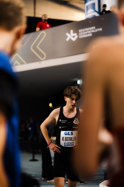Rodion Beimler (SC DHfK Leipzig e.V.) am 17.02.2024 während den 71. Deutschen Leichtathletik-Hallenmeisterschaften in der QUARTERBACK Immobilien ARENA in Leipzig