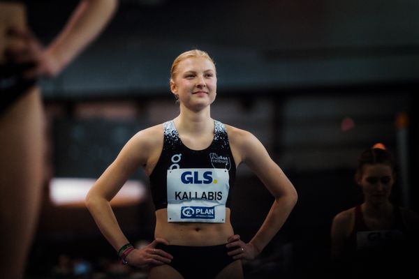 Jolanda Kallabis (FT 1844 Freiburg) im 800m Vorlauf am 17.02.2024 während den 71. Deutschen Leichtathletik-Hallenmeisterschaften in der QUARTERBACK Immobilien ARENA in Leipzig