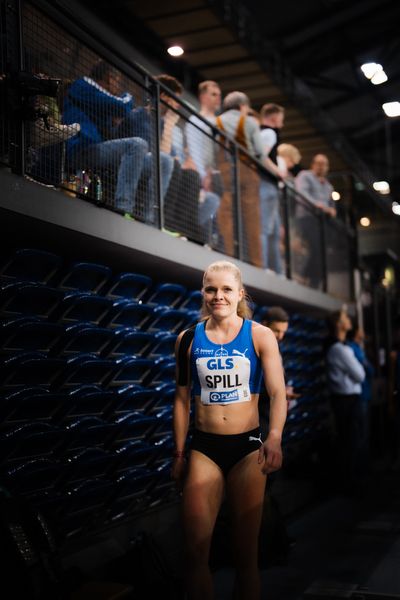 Tanja Spill (LAV Bayer Uerdingen/Dormagen) am 17.02.2024 während den 71. Deutschen Leichtathletik-Hallenmeisterschaften in der QUARTERBACK Immobilien ARENA in Leipzig