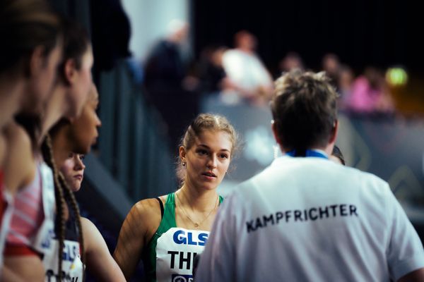 Luna Thiel (VfL Wolfsburg) am 17.02.2024 während den 71. Deutschen Leichtathletik-Hallenmeisterschaften in der QUARTERBACK Immobilien ARENA in Leipzig