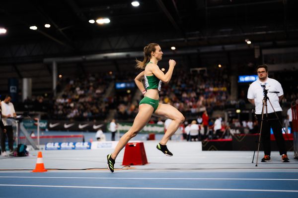 Pernilla Kramer (VfL Wolfsburg) im 400m Vorlauf am 17.02.2024 während den 71. Deutschen Leichtathletik-Hallenmeisterschaften in der QUARTERBACK Immobilien ARENA in Leipzig