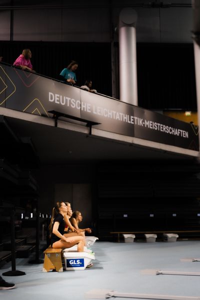 Marsha Dunkel (LT DSHS Köln) im Callroom am 17.02.2024 während den 71. Deutschen Leichtathletik-Hallenmeisterschaften in der QUARTERBACK Immobilien ARENA in Leipzig