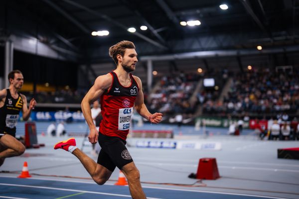 Fabian Dammermann (LG Osnabrück) am 17.02.2024 während den 71. Deutschen Leichtathletik-Hallenmeisterschaften in der QUARTERBACK Immobilien ARENA in Leipzig