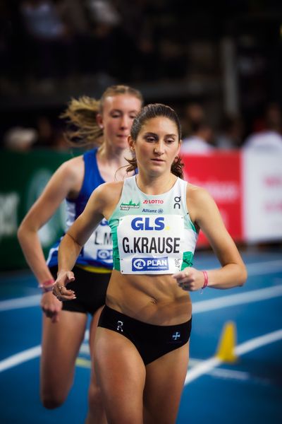 Gesa Felicitas Krause (Silvesterlauf Trier) am 17.02.2024 während den 71. Deutschen Leichtathletik-Hallenmeisterschaften in der QUARTERBACK Immobilien ARENA in Leipzig