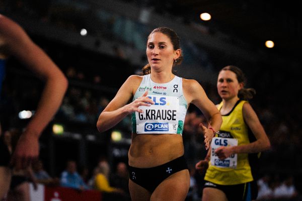 Gesa Felicitas Krause (Silvesterlauf Trier) am 17.02.2024 während den 71. Deutschen Leichtathletik-Hallenmeisterschaften in der QUARTERBACK Immobilien ARENA in Leipzig