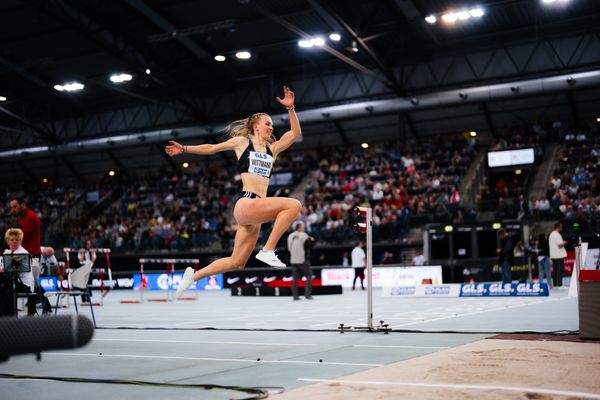 Kira Wittmann (Hannover 96) am 17.02.2024 während den 71. Deutschen Leichtathletik-Hallenmeisterschaften in der QUARTERBACK Immobilien ARENA in Leipzig