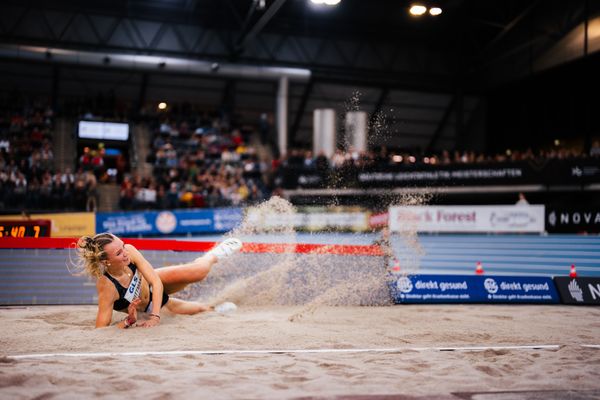 Kira Wittmann (Hannover 96) am 17.02.2024 während den 71. Deutschen Leichtathletik-Hallenmeisterschaften in der QUARTERBACK Immobilien ARENA in Leipzig