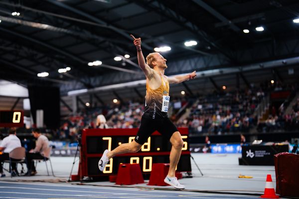 am 17.02.2024 während den 71. Deutschen Leichtathletik-Hallenmeisterschaften in der QUARTERBACK Immobilien ARENA in Leipzig