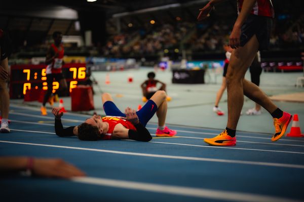 Felix Ebel (Braunschweiger Laufclub) am 17.02.2024 während den 71. Deutschen Leichtathletik-Hallenmeisterschaften in der QUARTERBACK Immobilien ARENA in Leipzig
