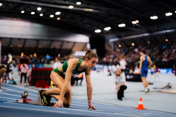 Pernilla Kramer (VfL Wolfsburg) am 18.02.2024 während den 71. Deutschen Leichtathletik-Hallenmeisterschaften in der QUARTERBACK Immobilien ARENA in Leipzig