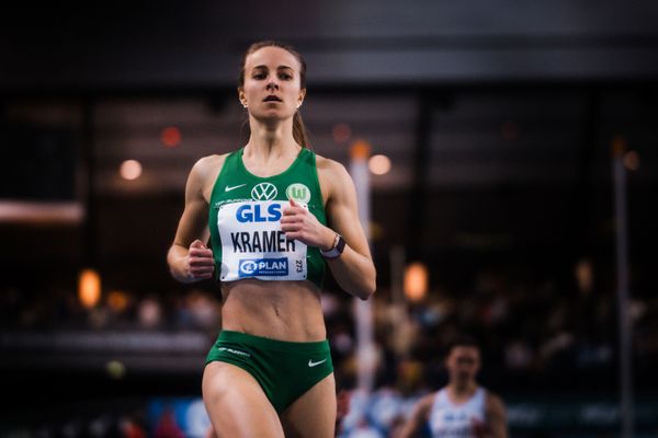 Pernilla Kramer (VfL Wolfsburg) am 18.02.2024 während den 71. Deutschen Leichtathletik-Hallenmeisterschaften in der QUARTERBACK Immobilien ARENA in Leipzig