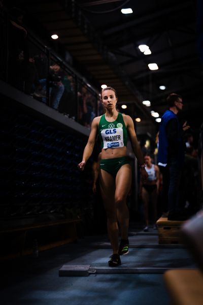 Pernilla Kramer (VfL Wolfsburg) am 18.02.2024 während den 71. Deutschen Leichtathletik-Hallenmeisterschaften in der QUARTERBACK Immobilien ARENA in Leipzig