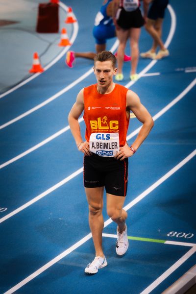 Artur Beimler (Braunschweiger Laufclub) am 18.02.2024 während den 71. Deutschen Leichtathletik-Hallenmeisterschaften in der QUARTERBACK Immobilien ARENA in Leipzig