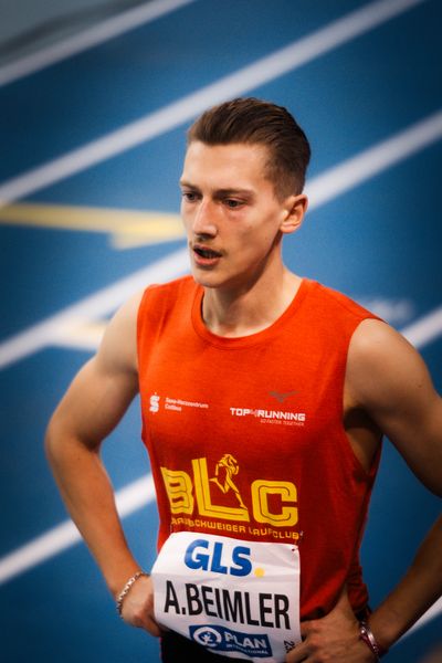 Artur Beimler (Braunschweiger Laufclub) am 18.02.2024 während den 71. Deutschen Leichtathletik-Hallenmeisterschaften in der QUARTERBACK Immobilien ARENA in Leipzig