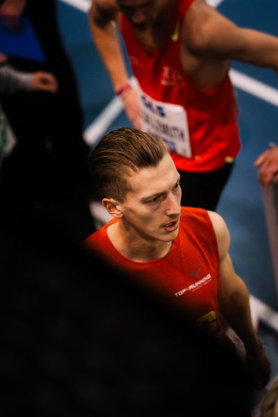 Artur Beimler (Braunschweiger Laufclub) am 18.02.2024 während den 71. Deutschen Leichtathletik-Hallenmeisterschaften in der QUARTERBACK Immobilien ARENA in Leipzig