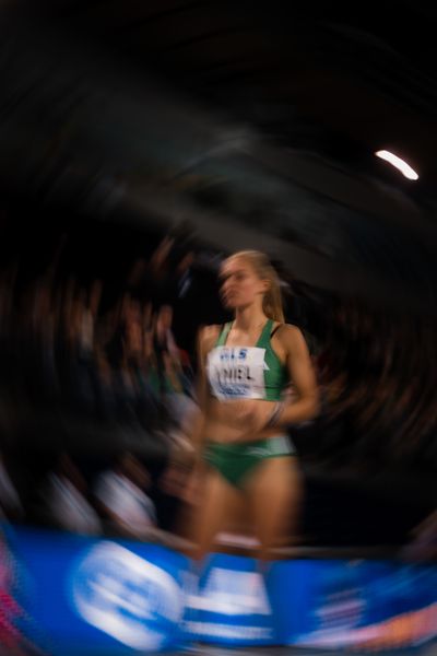 Luna Thiel (VfL Wolfsburg) am 18.02.2024 während den 71. Deutschen Leichtathletik-Hallenmeisterschaften in der QUARTERBACK Immobilien ARENA in Leipzig