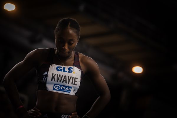 Lisa Marie Kwayie (Neuköllner SF) am 18.02.2024 während den 71. Deutschen Leichtathletik-Hallenmeisterschaften in der QUARTERBACK Immobilien ARENA in Leipzig