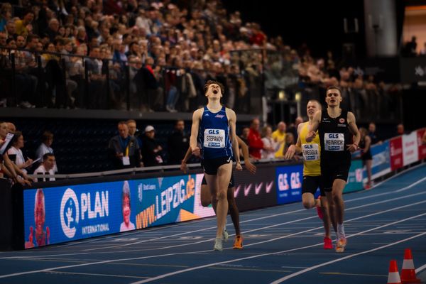 Alexander Stepanov (VfL Sindelfingen) am 18.02.2024 während den 71. Deutschen Leichtathletik-Hallenmeisterschaften in der QUARTERBACK Immobilien ARENA in Leipzig