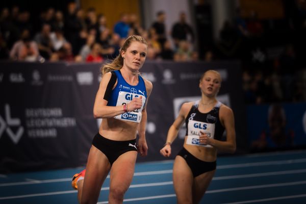 Tanja Spill (LAV Bayer Uerdingen/Dormagen) am 18.02.2024 während den 71. Deutschen Leichtathletik-Hallenmeisterschaften in der QUARTERBACK Immobilien ARENA in Leipzig