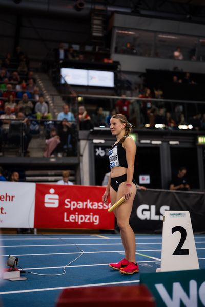 Jule Wachtendorf (Hannover 96) am 18.02.2024 während den 71. Deutschen Leichtathletik-Hallenmeisterschaften in der QUARTERBACK Immobilien ARENA in Leipzig